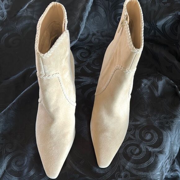 EXPRESS  Braided detail suede  Ankle Boots - Picture 6 of 9